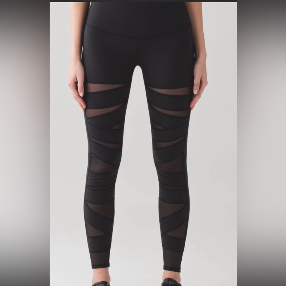 Black mesh lululemon leggings